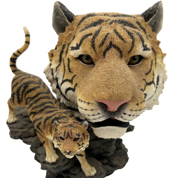 Other - Vintage Bengal Tiger Bust & Full Body RARE Statue Collectible Wildlife Decor